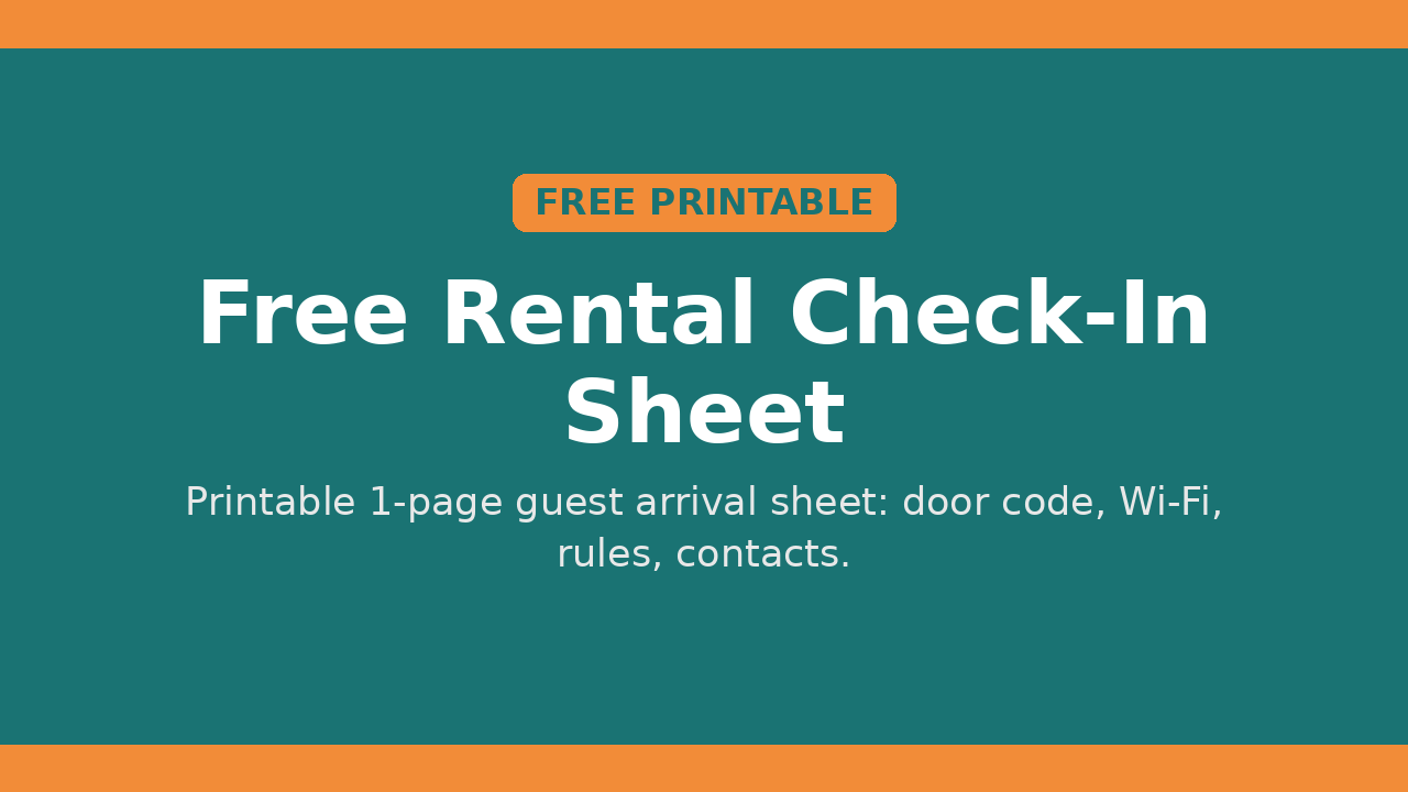Free Airbnb Check-In Sheet preview