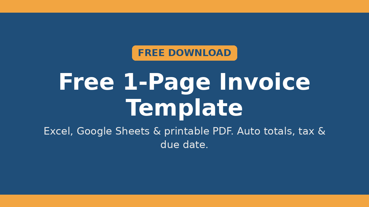 Free 1-Page Invoice Template preview