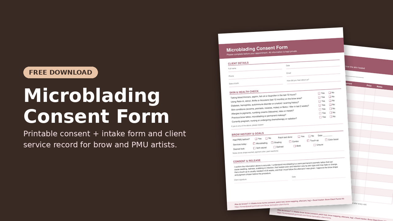 Free Microblading Consent Form preview