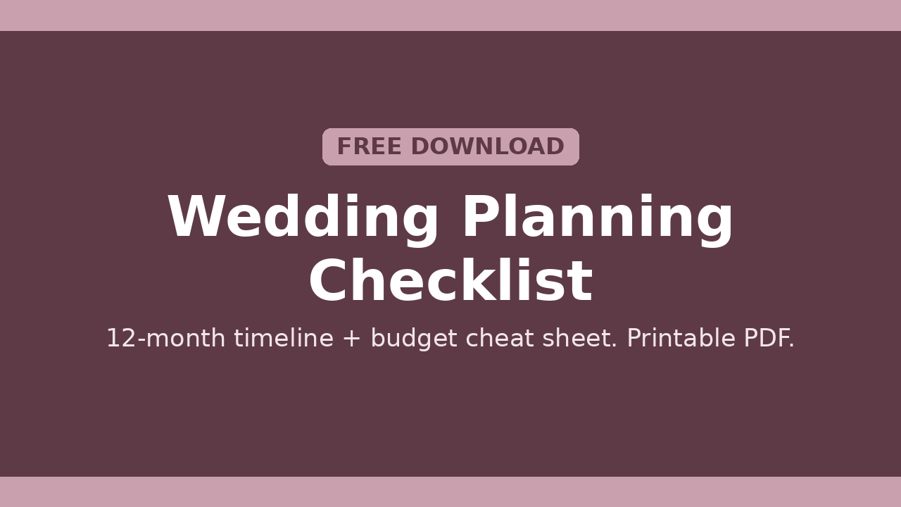 Free Wedding Planning Checklist preview