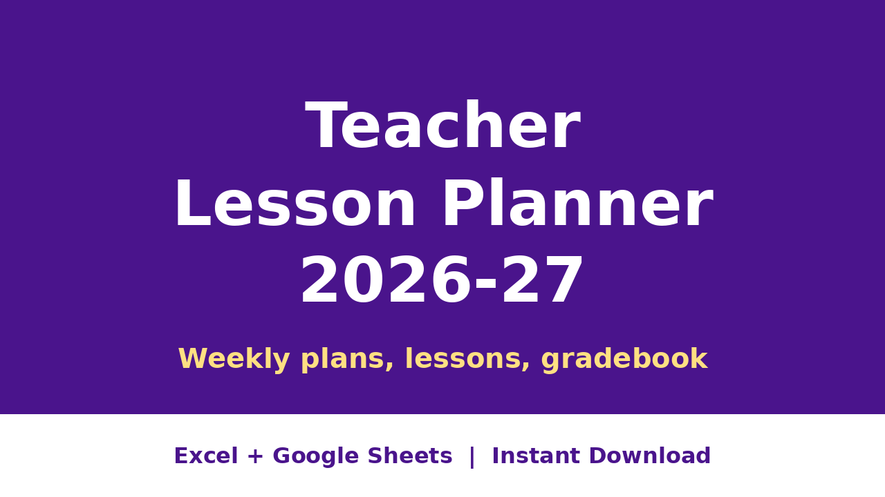 Teacher Lesson Planner preview